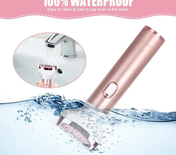 ACWOO Rasoir Électrique Femme, 4 En 1 Rasoir Indolore Rechargeable, Tondeuse Indolore, Rasoir Femme Sans Fil, Épilateur Électrique, Pour Visage, Bras, Jambes, Aisselles, Bikini